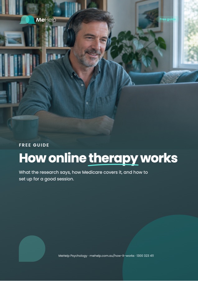 Cover of the free guide How online therapy works