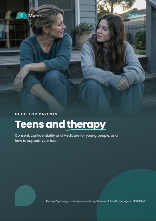Cover of the free guide Teens and therapy: a guide for parents
